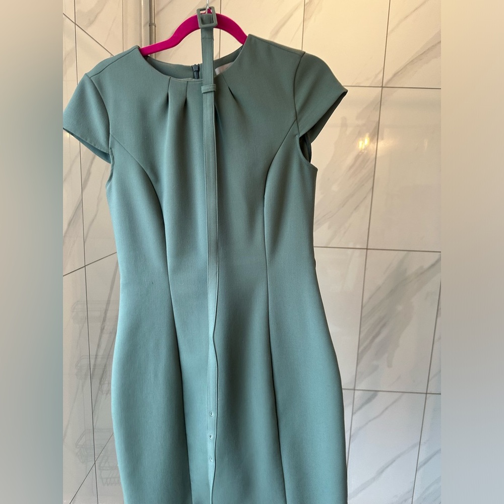 H&M Green Cap Sleeve Dress - Size S